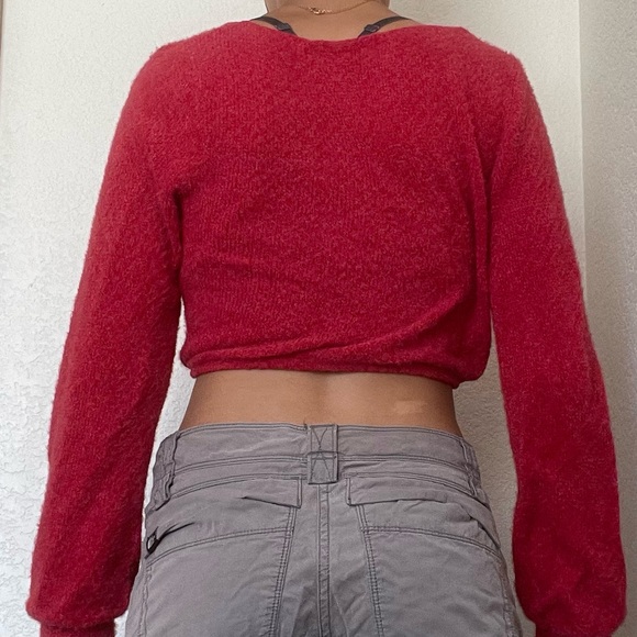 Hollister Fuzzy Cardigan Tie Top - Picture 4 of 4